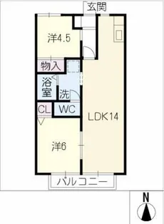 プレジールサクラⅡ【1階】の間取り