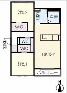 メゾンドレーヴ【1階】の間取り