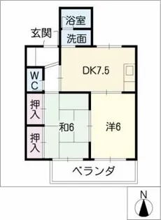レジデンス神沢【1階】の間取り