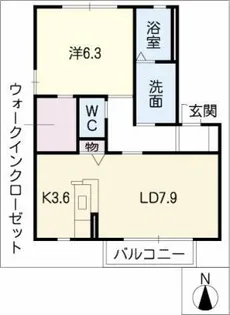 ハートホーム野々山Ⅱ【2階】の間取り