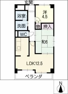 サンハイツM【4階】の間取り