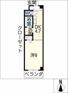 カーサ天神【1階】の間取り