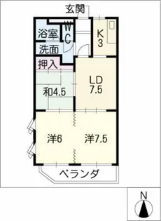 グレイス本山【1階】の間取り