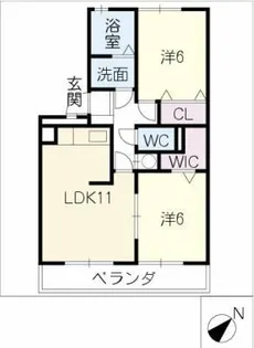 カサグランデ【1階】の間取り
