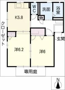 クアトロ牛立南【1階】の間取り
