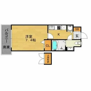 エンクレスト天神3【8階】の間取り