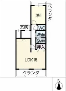 東栄パークハイツ【3階】の間取り
