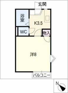 ランドマークINA Ⅴ【1階】の間取り