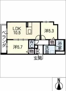 シャーメゾン桜が丘【2階】の間取り