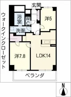 ジョイフル砂田橋CASA EST【2階】の間取り