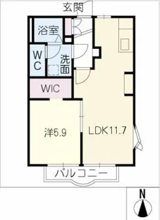 レジデンス開明【2階】の間取り