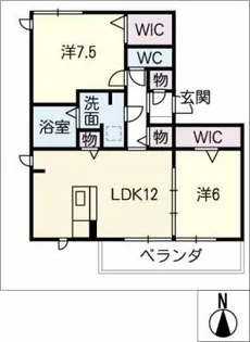 フォレ・クレストB【3階】の間取り