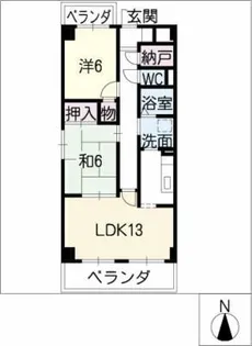 Annex長谷川【4階】の間取り