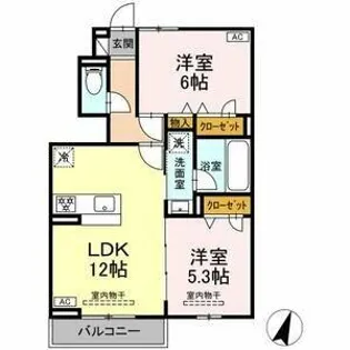 ホープ21 Ⅱ【1階】の間取り