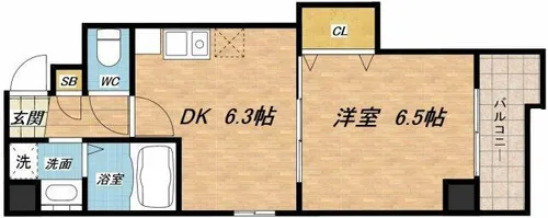 プレアデス玉造東【3階】の間取り