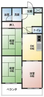 鹿乗グリーンハイツ【407号室】の間取り