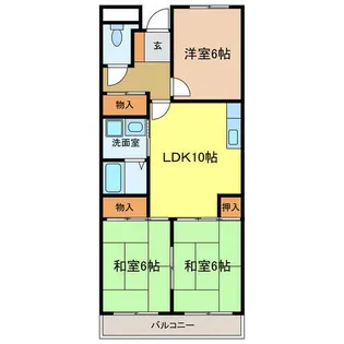 ヴィルフォーレ ミチハタ【205号室】の間取り
