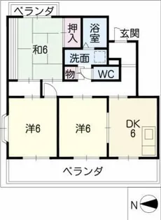 ヴィラージュ21【2階】の間取り