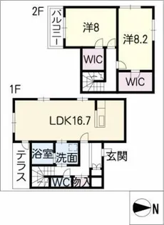 アーバンハウス植園【1階】の間取り