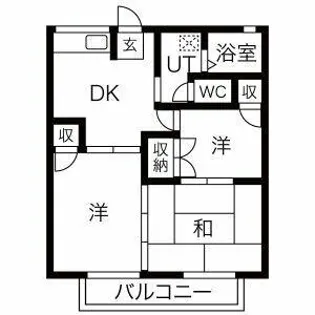 サンハイツ長根【B102号室】の間取り