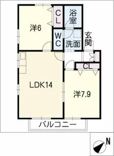 サイドピローⅡ【2階】の間取り
