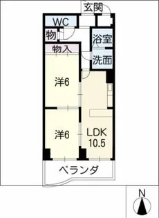 B.S.ハウスロボ【1階】の間取り