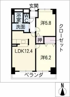 PARK COURT Ⅴ【7階】の間取り