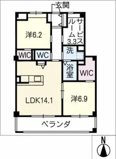 ヴァルム レッヘルン【4階】の間取り