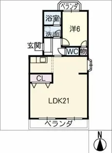 東栄サンハイツ【4階】の間取り