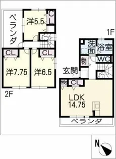 サツキ【3階】の間取り