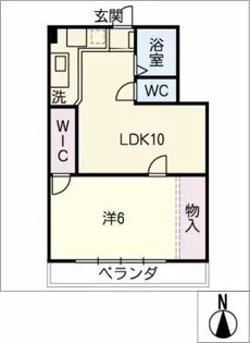 ハイツ忠雅【4階】の間取り