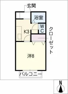 プチ・メゾン甚目寺【1階】の間取り