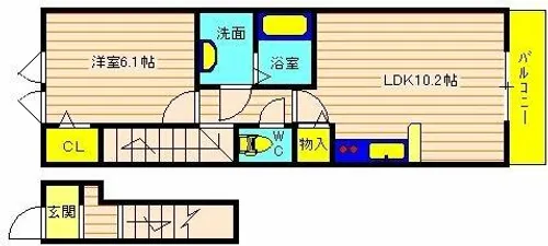 メゾン ド エム【2階】の間取り