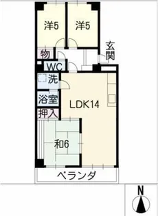 ノーメル香南【4階】の間取り