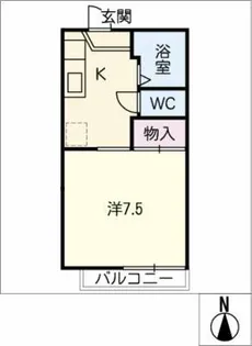 アメニティ諸ノ木【1階】の間取り