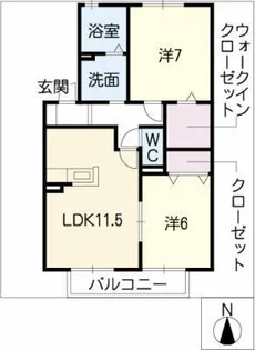 セピアコートⅡ【2階】の間取り
