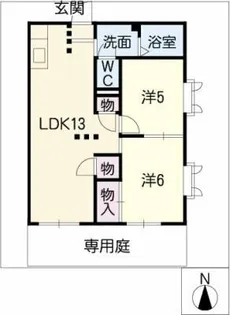 サンライフ日進【1階】の間取り