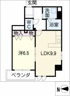 シェルジェ覚王山【4階】の間取り