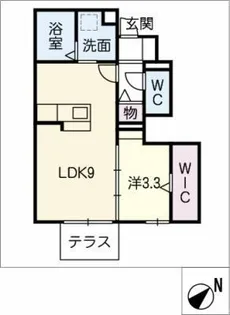 リヴェール向草間【1階】の間取り