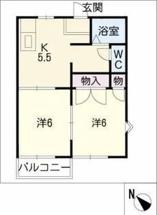 サン・エルモーザ【2階】の間取り