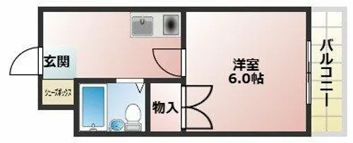 ウエストハイライズ【106号室】の間取り