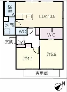 オデッセイ島田【1階】の間取り