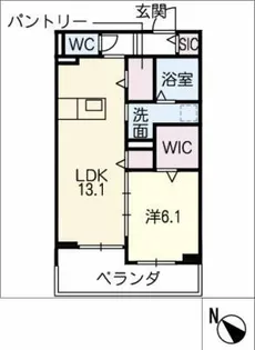 ジャルディーノ高瀬木【2階】の間取り