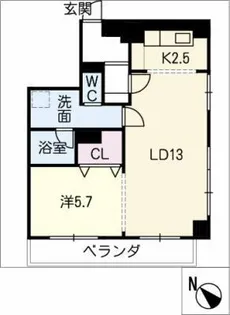 クレールK【4階】の間取り