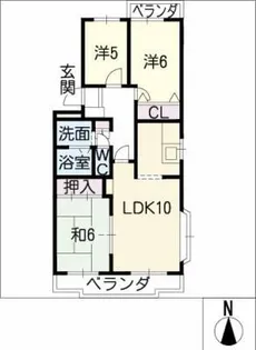 ベルデュール春日井【2階】の間取り