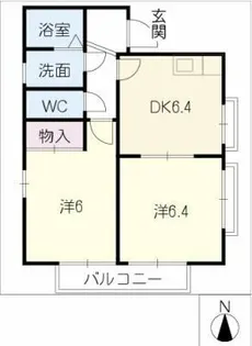 シャトレー雁宿【2階】の間取り