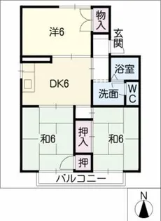 セジュール瀬戸川【2階】の間取り