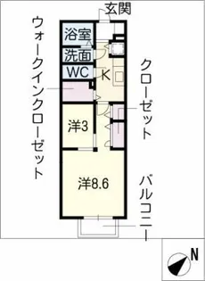 シャルマン大高【2階】の間取り