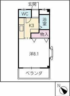 プラネット東海【1階】の間取り