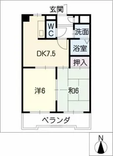 サンパーク名城【4階】の間取り